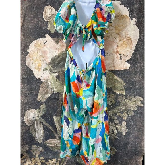 New Anthropologie Ranna Gill Tie-Back Cutout Jumpsuit Size  3x - Picture 9 of 9